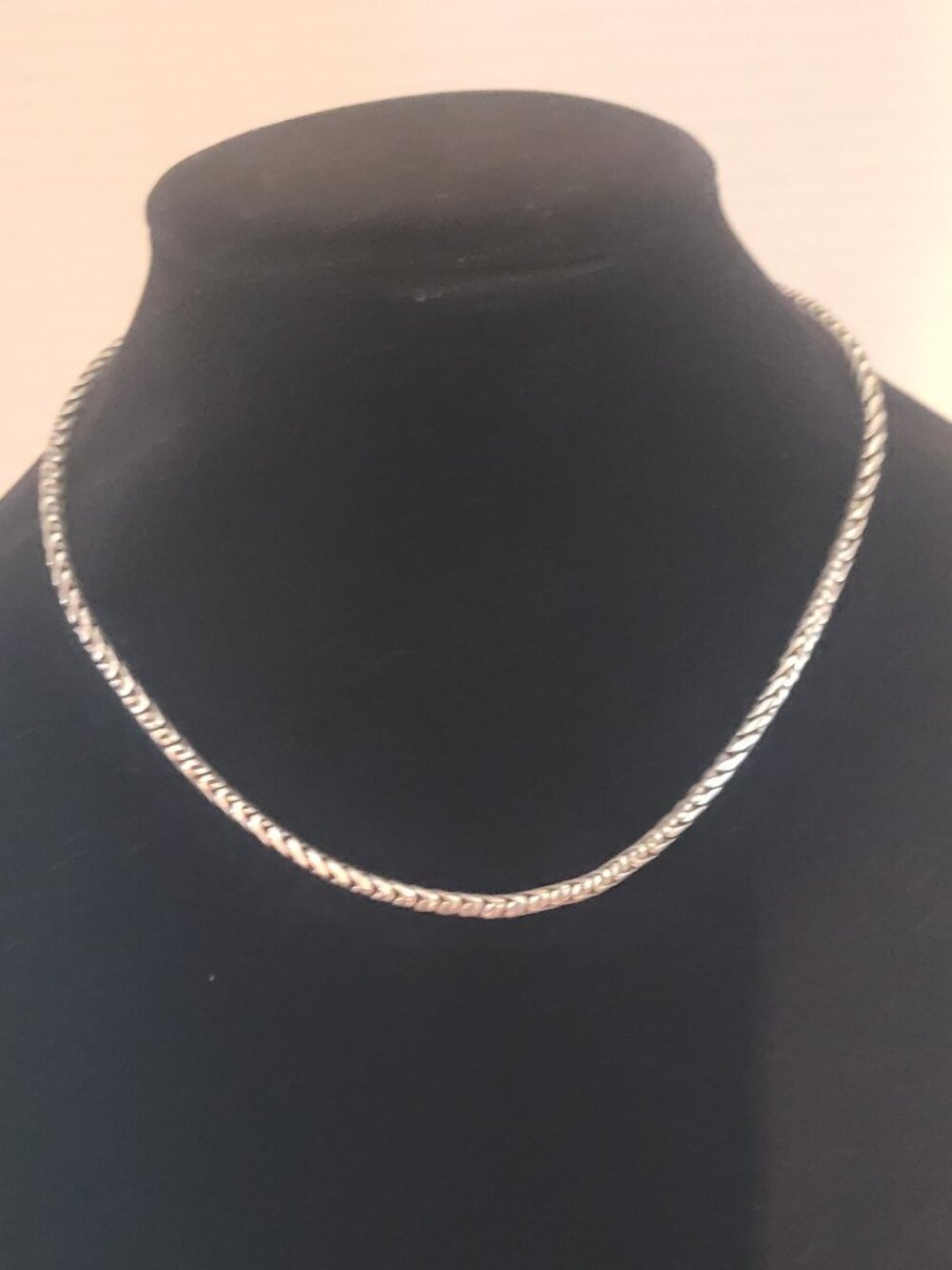 Necklace BICO Australia 18" Silver Plated Brass Serpent Style Tribal Chain